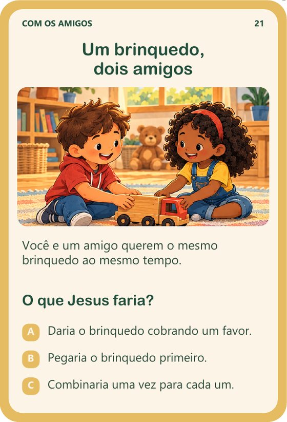 Carta Um brinquedo, dois amigos