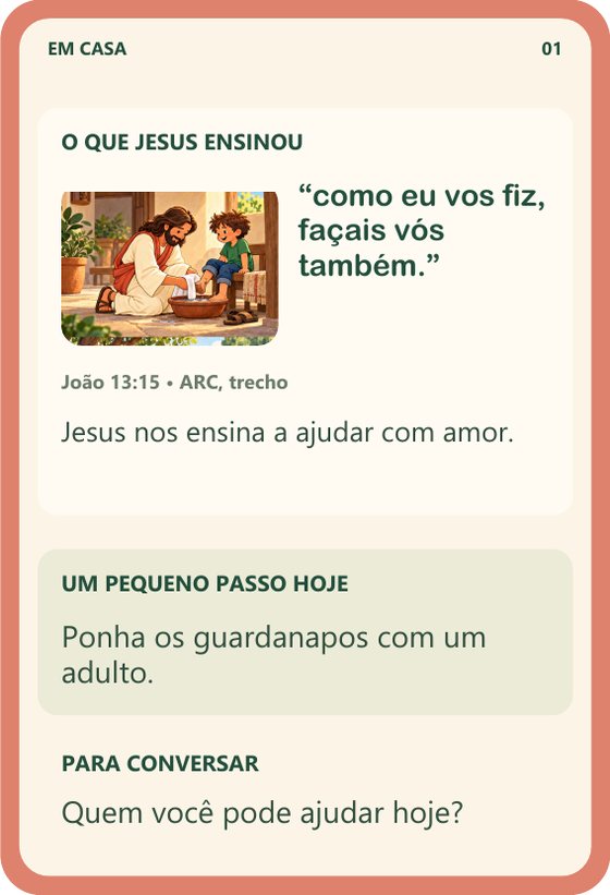 Verso da carta com Jesus